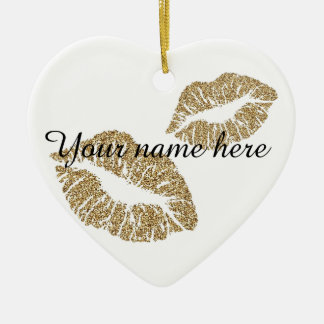 Custom Glitter Lips Ornament