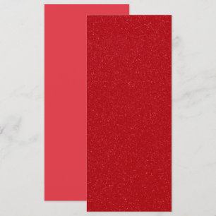 Custom Glitter Tomato Red Flat Card
