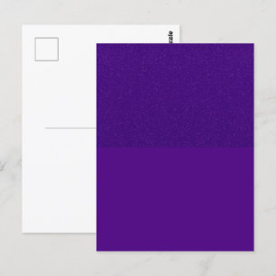 Custom Glitter Top & Matte Bottom Purple Postcard
