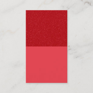 Custom Glitter-Top Tomato Red Flat Loyalty Card