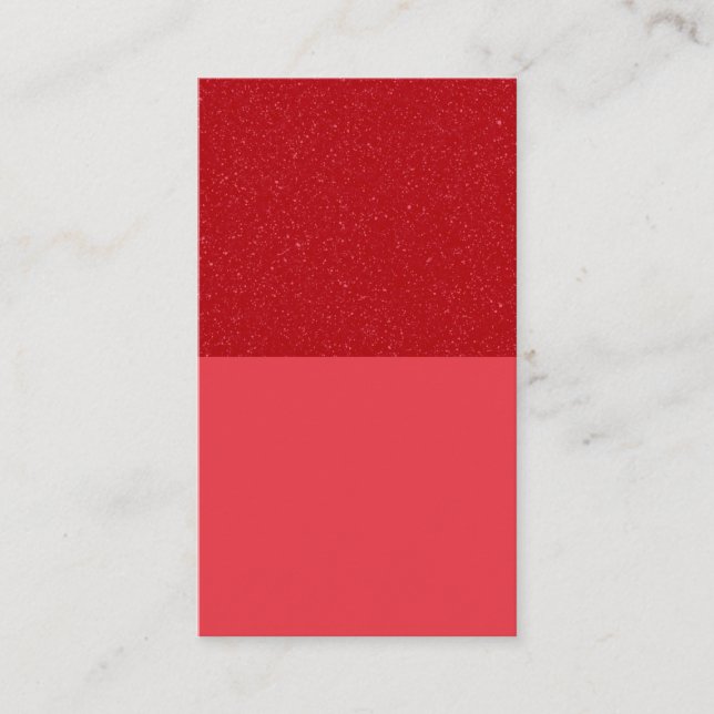 Custom Glitter-Top Tomato Red Flat Loyalty Card (Front)