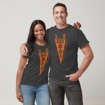 Custom Go State Orange Team Pennant T-Shirt