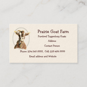 Custom Goat Farm Animal Business Card