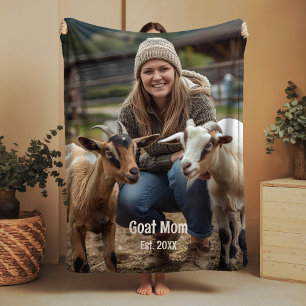 Custom Goat Lover Sherpa Blanket Goat Mum Gifts