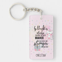 Custom GODDAUGHTER Motivational Quote Cats Pink