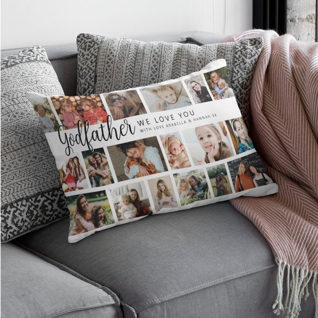 Custom Godfather 18 Photo Collage Lumbar Cushion (Creator Uploaded)