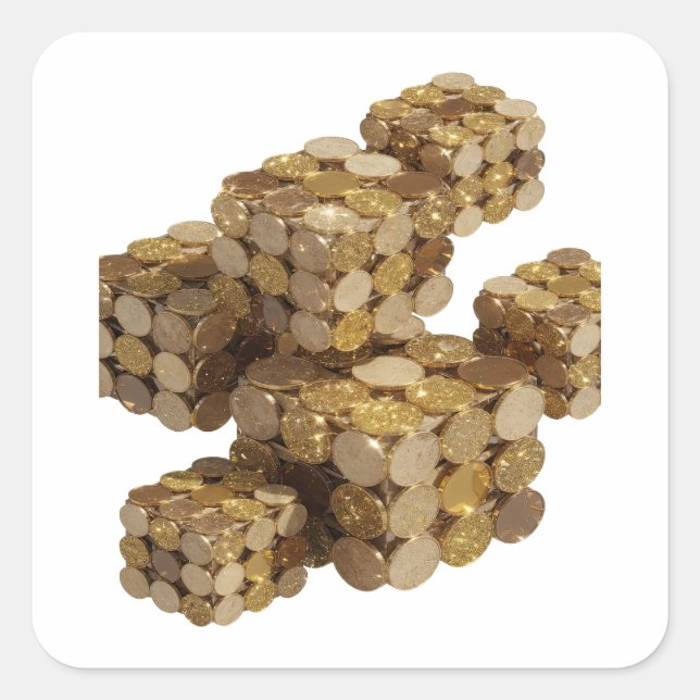 Custom Gold Abstract Label Design (Front)