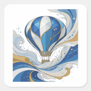 Custom Gold Abstract Sticker Design