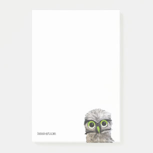 Custom Gold and Silver Burrowing Owl Post-it Notes