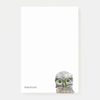 Custom Gold and Silver Burrowing Owl Post-it Notes