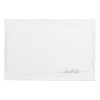 Custom Gold Bed Pillow Pillowcase