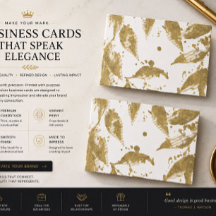 Custom Gold Botanical Luxury Business Card