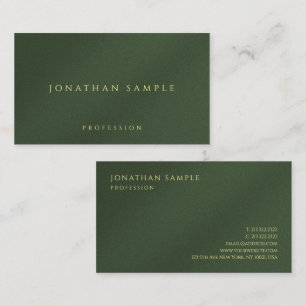 Custom Gold Color Text Signature Matte Luxury Business Card