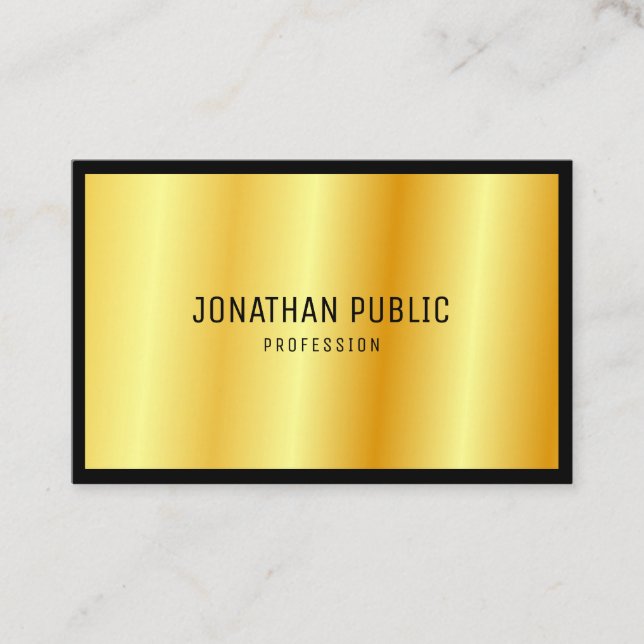 Custom Gold Elegant Professional Modern Template Business Card (Front)