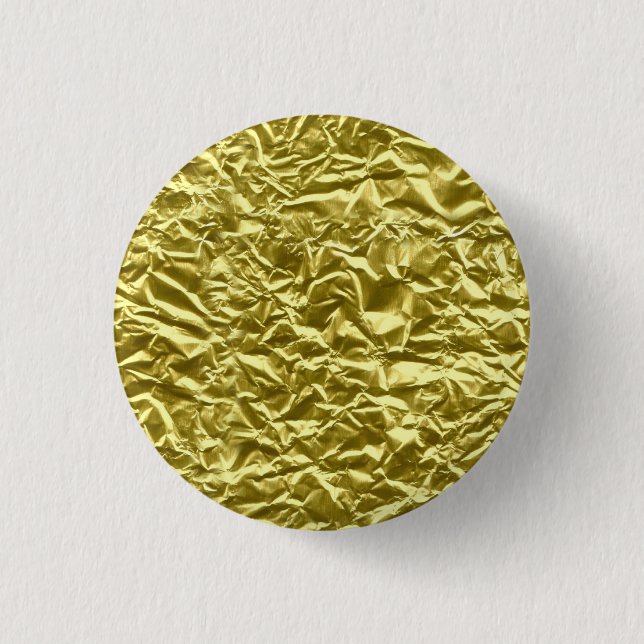 Custom gold foil effect 3 cm round badge (Front)