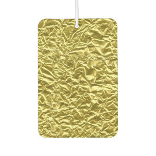 Custom gold foil effect car air freshener