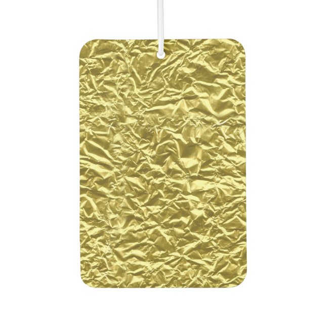 Custom gold foil effect car air freshener (Front)
