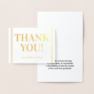 Custom Gold Foil "THANK YOU!" Card