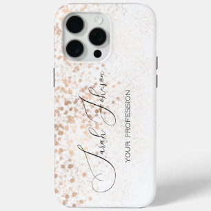 Custom Gold Glitter iPhone 15 Pro Max Case