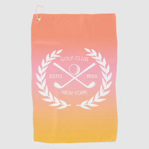 Custom Gold Golf Club Elegant Minimal Modern  Towel