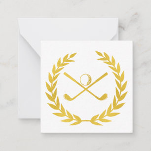 Custom Gold Golf Club Minimal Golf Head Cover Card
