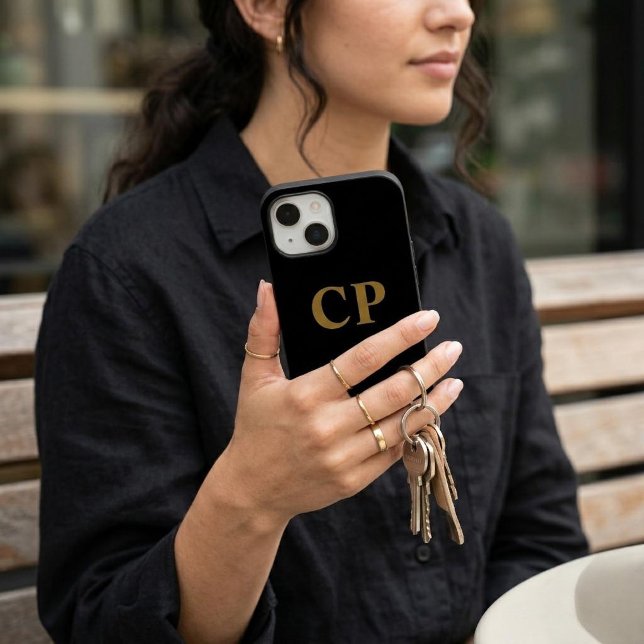 Custom Gold Initial iPhone Case (Creator Uploaded)