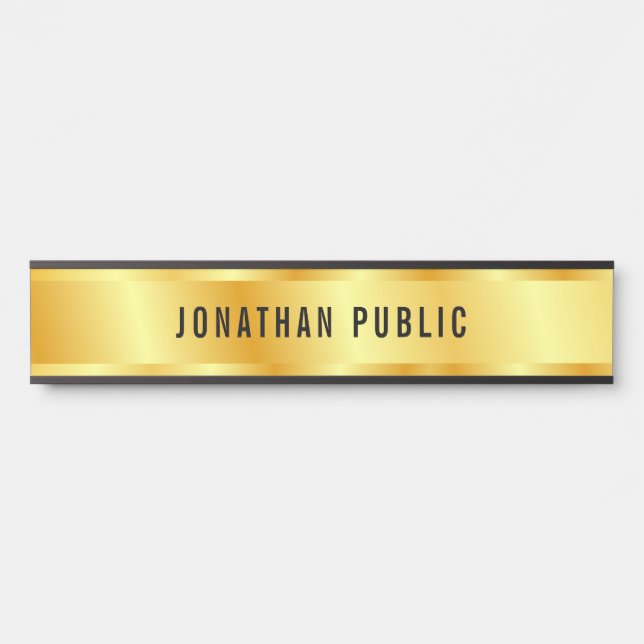 Custom Gold Look Elegant Glamour Template Door Sign (Front)