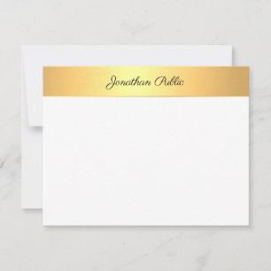 Custom Gold Look Elegant Handwritten Name Text Card