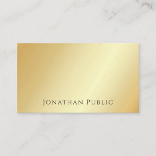 Custom Gold Look Minimalist Trendy Template Luxury Business Card