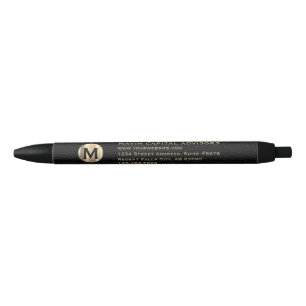 Custom Gold Monogram Business Pen