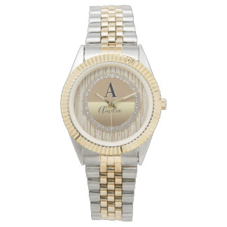 Custom Gold Monogram Gift For Wedding And Events Watch