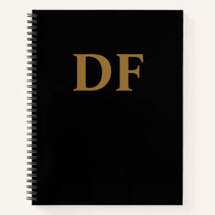 Custom Gold Monogrammed Notebook