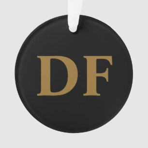 Custom Gold Monogrammed Ornament