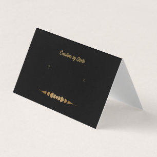 Custom "Gold" on Black Matte Earring Display Cards