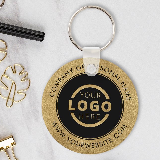 Custom Gold Promotional Business Logo Branded Key Ring (Creator Uploaded)