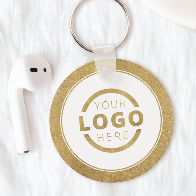 Custom Gold Promotional Business Logo Branded Key Ring (Creator Uploaded)
