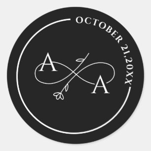 Custom gold Sticker for wedding infinity love