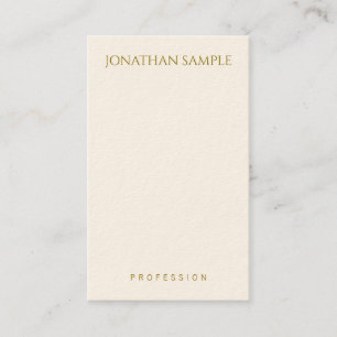 Custom Gold Text Elegant Modern Template Vertical Business Card