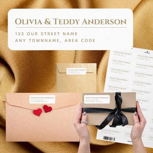 Custom GOLD Text Elegant Simple Return Address (Creator Uploaded)
