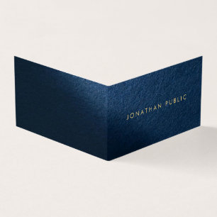 Custom Gold Text Modern Elegant Luxury Folded Business Card