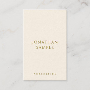 Custom Gold Text Template Modern Elegant Vertical Business Card