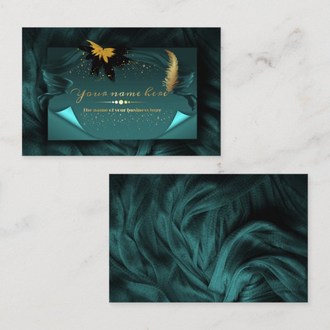 custom gold turquoise card (Front/Back)