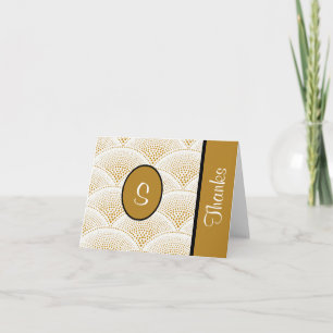Custom Golden Designer Thank You Notes