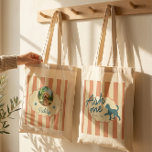 Custom Golden Doodle Photo Name Terracotta Stripes Tote Bag<br><div class="desc">Show off your best friend with this stylish Golden Doodle custom photo and name tote bag. The chic terracotta and cream stripes provide a modern, aesthetic backdrop for the playful "Ask me about my" design. Make it truly unique by personalizing the back with a favorite soulful memory and your dog's...</div>