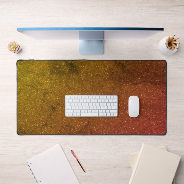 Custom Golden Ember Desk Mat - Warm & Bold (Office 1)