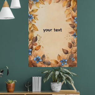 Custom golden leaves is a popular wall  poster