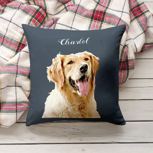 Custom Golden Retriever Dog Personalised Drawn Cushion