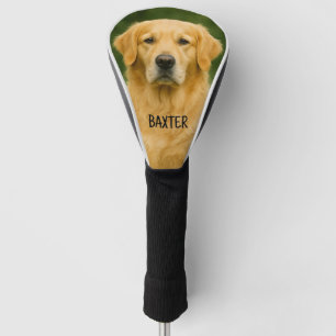Custom Golden Retriever Dog Photo With Name Golf Head Cover