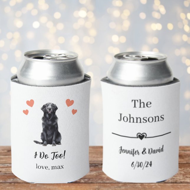 Custom Golden Retriever Pet Wedding Can Cooler (Creator Uploaded)