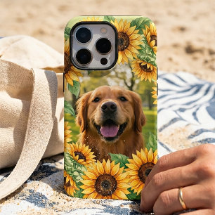 Custom Golden Retriever Photo Sunflower Frame